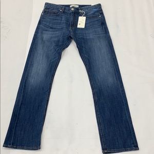 1DENIM MENS SLIM STRAIGHT FIT JEANS NORMANDIE W32